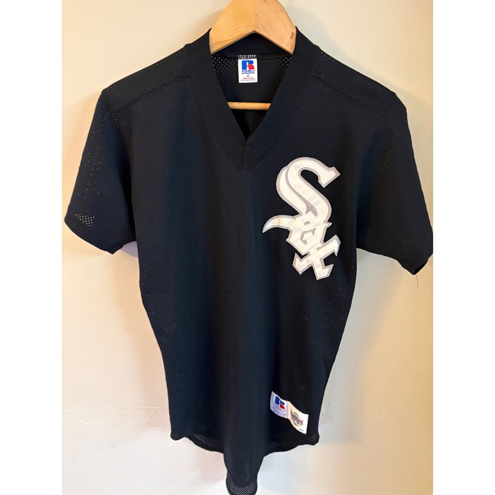Vintage Chicago White Sox Jersey Russell Athletic Diamond Collection Black 40